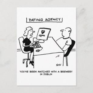 Carte Postale Agence de rencontres avec une brasserie