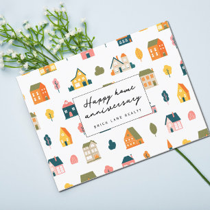 Carte Postale Agence immobilière Joyeux Anniversaire de Maison