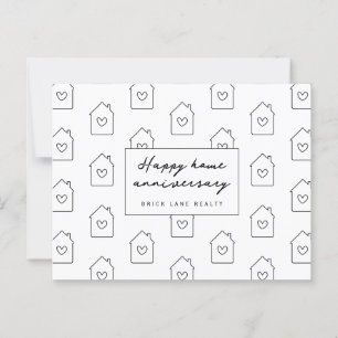 Carte Postale Agence immobilière Joyeux Anniversaire de Maison