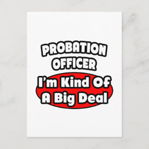 Carte Postale Agent de probation ... Gros accord