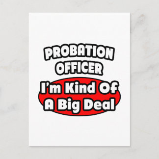 Carte Postale Agent de probation ... Gros accord