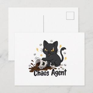 Carte Postale Agent du chaos Black Cat