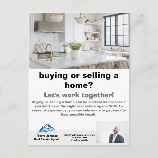 Carte Postale Agent immobilier (Devant)