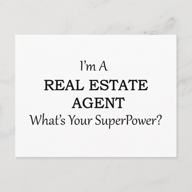 CARTE POSTALE AGENT IMMOBILIER (Devant)