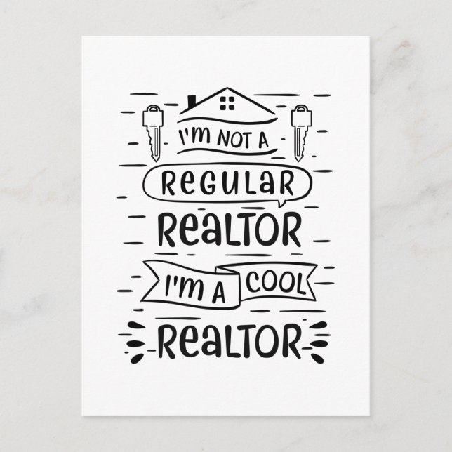 Carte Postale Agent immobilier (Devant)