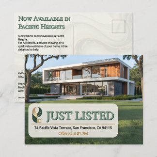 Carte Postale Agent immobilier de luxe Photo Marbre doré de Sage