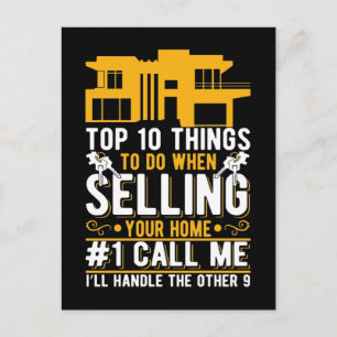 Carte Postale Agent immobilier drôle Humour Courtier immobilier