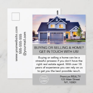 Carte Postale Agent immobilier élégant moderne personnalisé