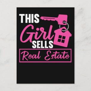 Carte Postale Agent Immobilier Féminin Investisseur en Propriété