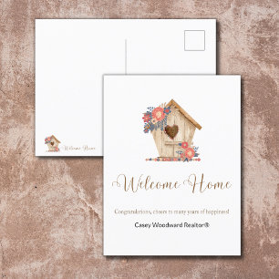 Carte Postale Agent immobilier personnalisé Bienvenue à la maiso