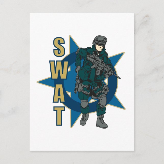 Carte Postale Agent SWAT (Devant)