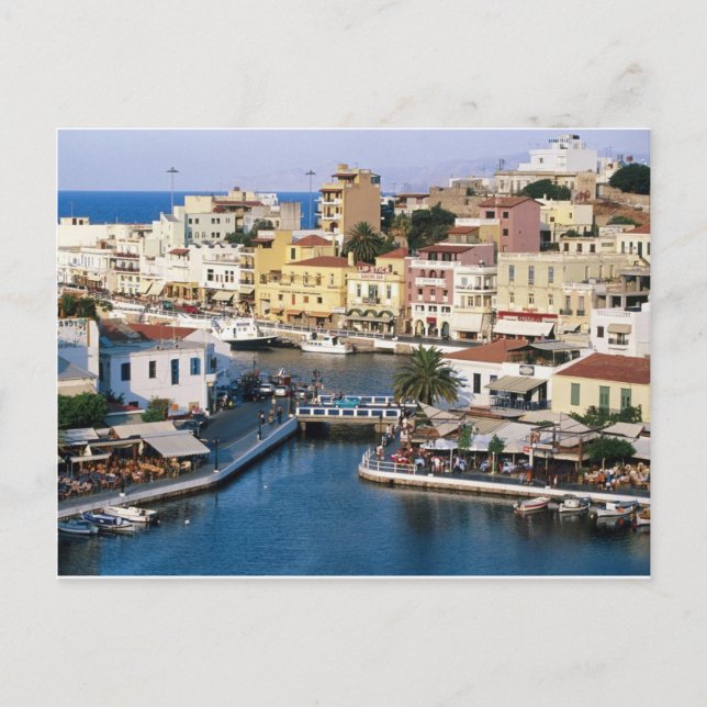 Carte Postale Agios Nikolaos Crète, Grèce (Devant)