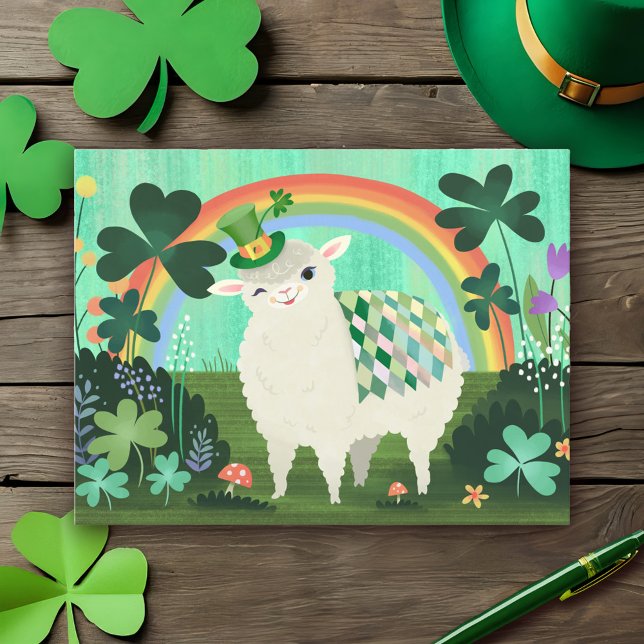 Carte Postale Agneau chanceux de la Saint Patrick (Créateur téléchargé)