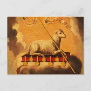 Carte Postale Agneau de Dieu, Agnus Dei par Jose Campeche y Jord