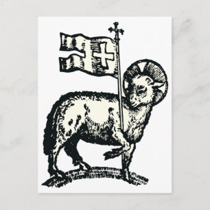 Carte Postale Agneau de Dieu symbole de la foi chrétienne