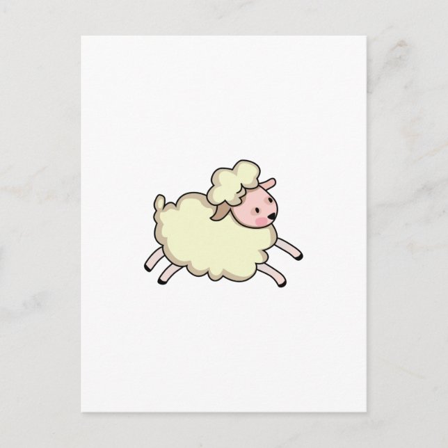 CARTE POSTALE AGNEAU SAUTEUR (Devant)