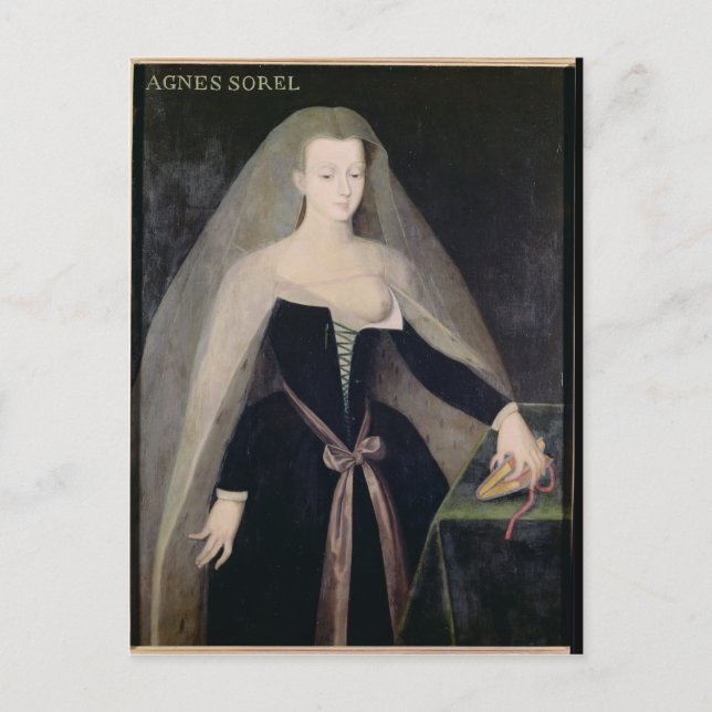 Carte Postale Agnes Sorel Favorite de Charles VII (Devant)