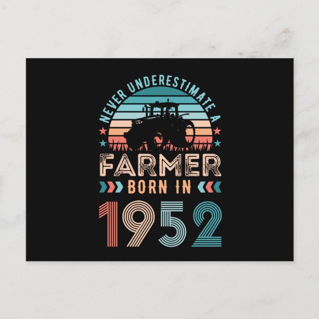 Carte Postale Agriculteur né 1952 70e anniversaire de l'agricult (Devant)
