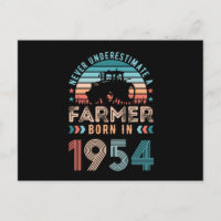 Agriculteur né 1954 70e Anniversaire Cadeau d'agri