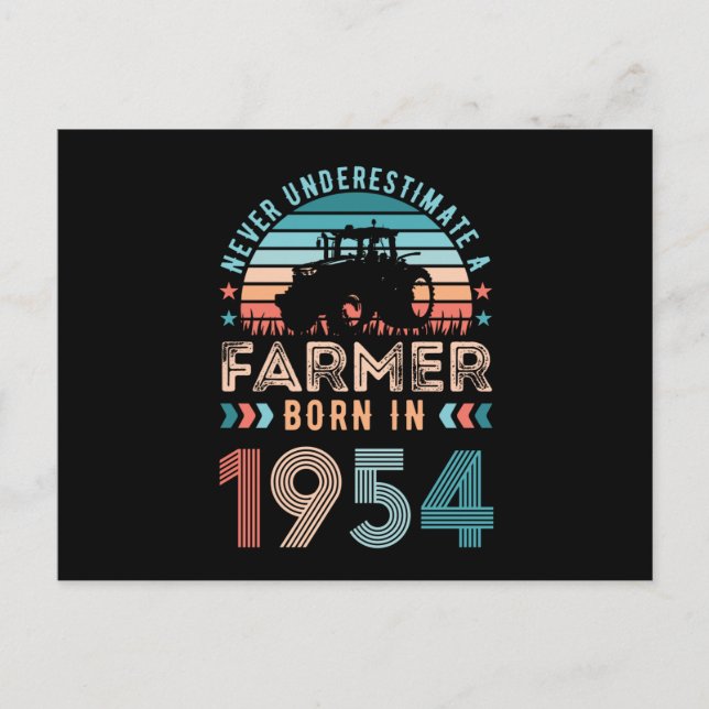 Carte Postale Agriculteur né 1954 70e anniversaire de l'agricult (Devant)