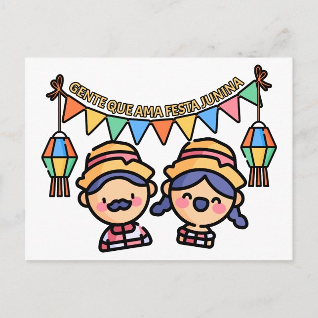 Carte Postale Agriculteurs Festa Junina (Devant)