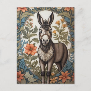 Carte Postale Agritourisme Donkey William Morris inspiré