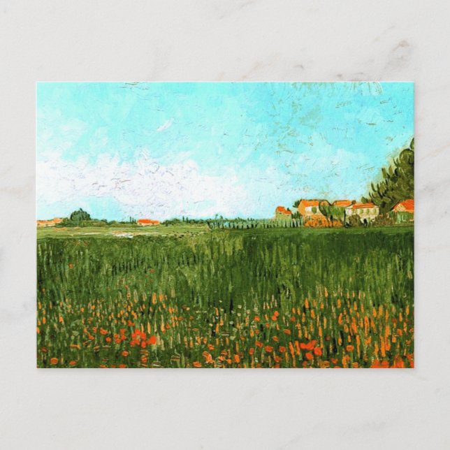 Carte Postale Agritourismes en champ de blé, Vincent van Gogh (Devant)
