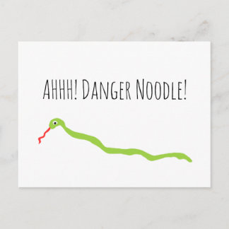 Carte Postale AHH ! Nouille de danger ! Serpent