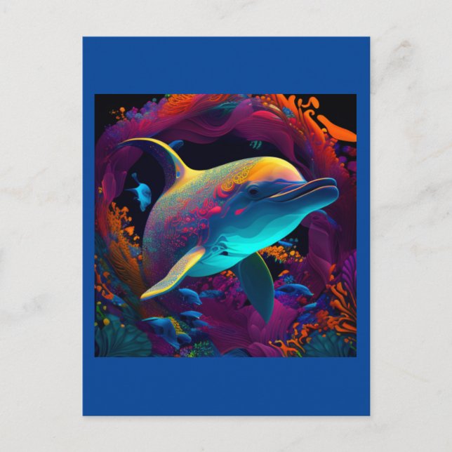 CARTE POSTALE AI DOLPHIN DESIGN #4 (Devant)