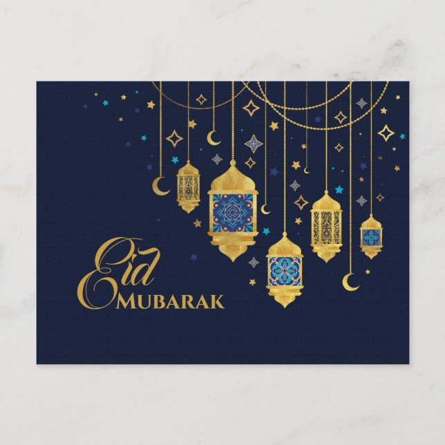 Carte Postale Aïd Moubarak - Joyeux Aïd el-Fitr (Devant)