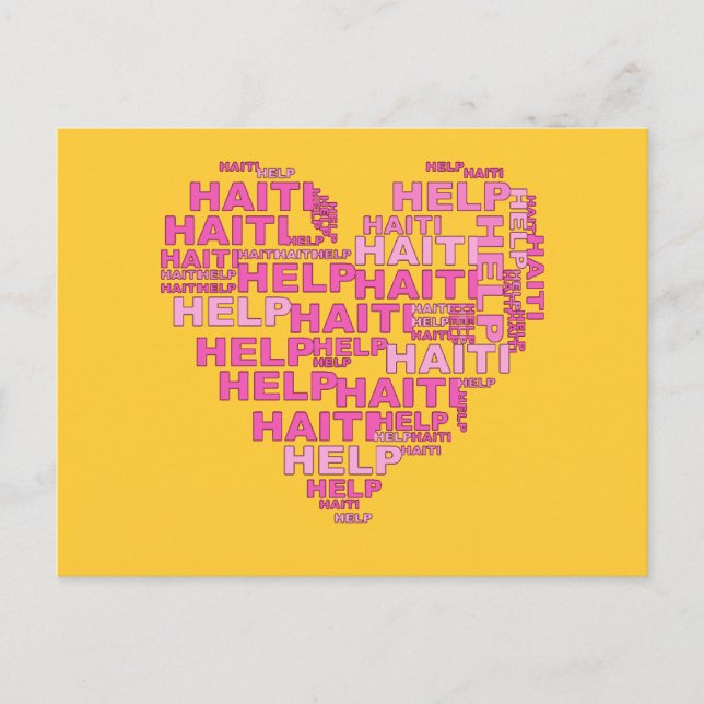 Carte Postale Aidez Haïti T-shirt et vêtements (Devant)