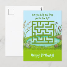 Aidez la grenouille à voler Maze Anniversaire Cart