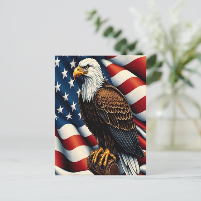 Carte Postale Aigle à tête blanche (Debout devant)
