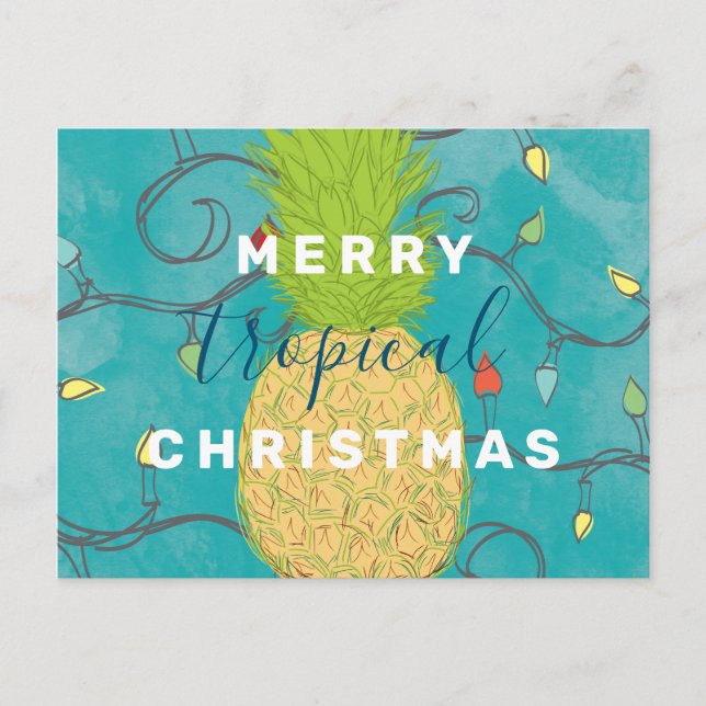 Carte Postale Aigle de Noël tropicale Hawaiian Merry (Devant)
