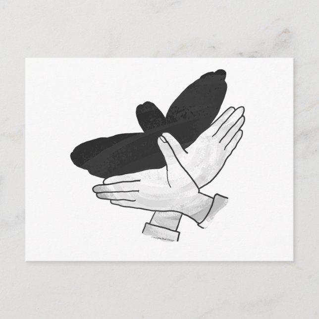 Carte Postale Aigle de silhouette (Devant)