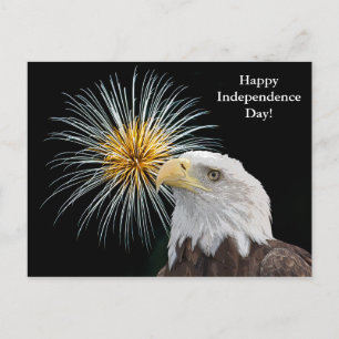 Carte Postale Aigle et feux d'artifice