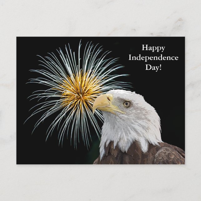 Carte Postale Aigle et feux d'artifice (Devant)