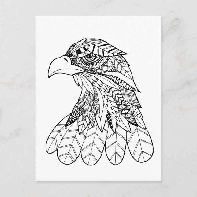 Carte Postale Aigle inspiré (Devant)