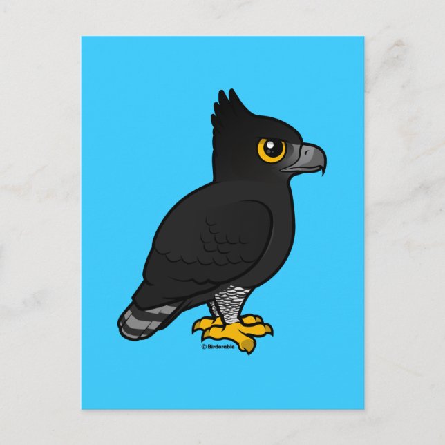 Carte Postale Aigle noire Birdorable (Devant)