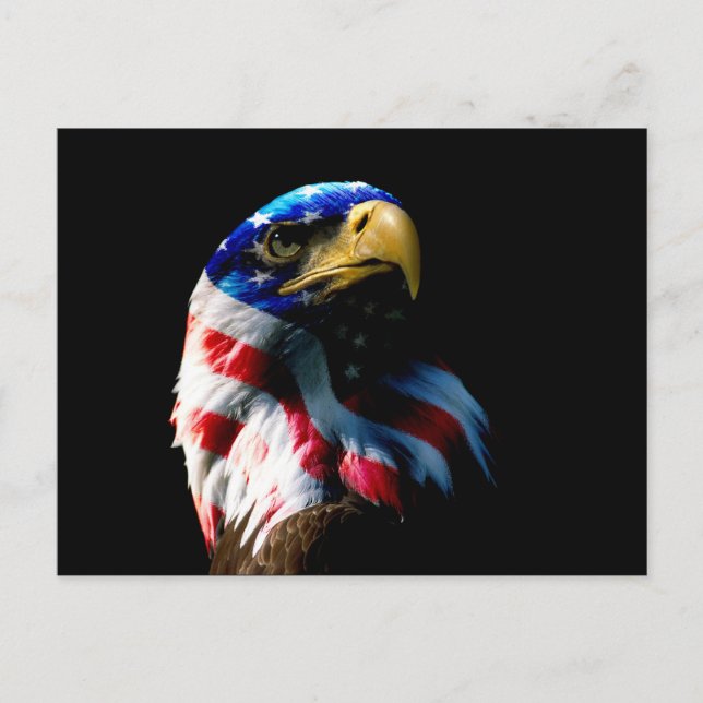 Carte Postale Aigle patriotique (Devant)