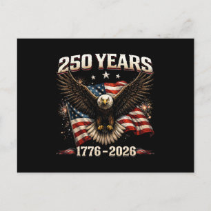Carte Postale Aigle patriotique des États-Unis 250e anniversaire