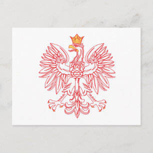 Carte Postale Aigle Polonais En Rouge