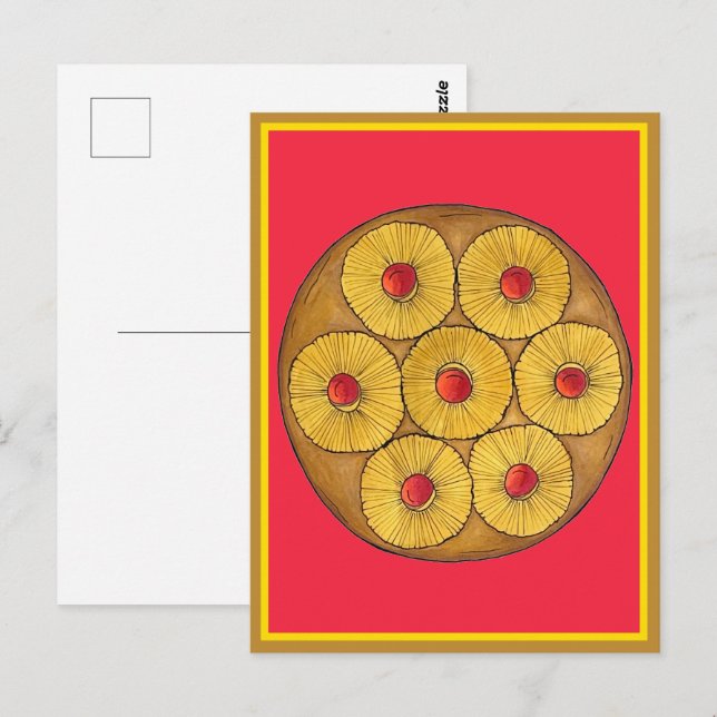 Carte Postale Aiguille À L'Arrière Du Gâteau Cerises Cuisine Des (Devant / Derrière)