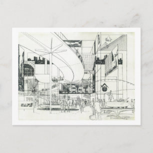 Carte Postale Aiguille spatiale - Concept aérien Dessin 2