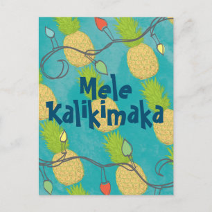 Carte Postale Aiguille tropicale hawaïenne Lumières de Noël