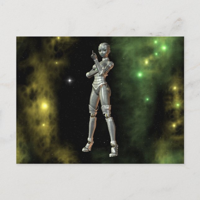 Carte Postale aikobot & étoiles (Devant)