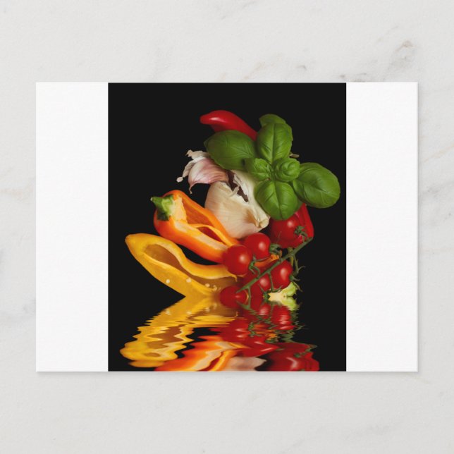 Carte Postale Ail de tomates de Basil de poivrons (Devant)