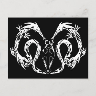 Carte Postale Ailes de dragon de corps tribal