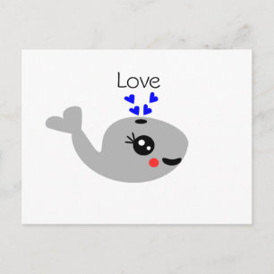 Carte Postale Aimer la baleine, Happy Whale