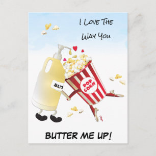 Carte Postale Aimer La Façon Dont Vous Me Beurrez Popcorn Aimer 